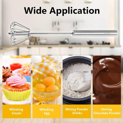 Stainless Steel Semi-Automatic Egg Beater