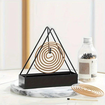 Creative Iron Art Mosquito Incense Frame – Triangle Hanging Holder