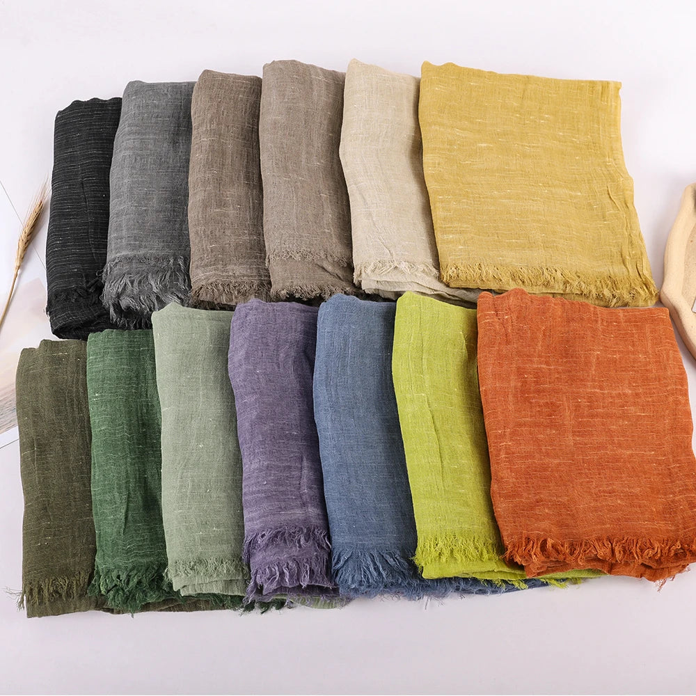 Cotton Pashmina Solid Shawl – Warm Autumn/Winter Hijab Wrap