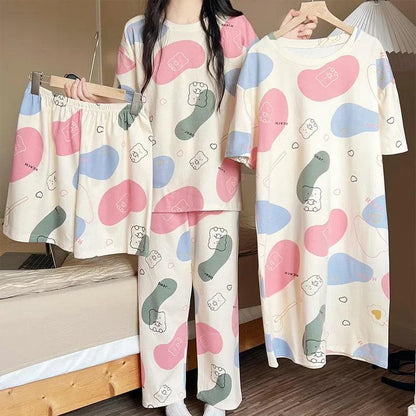 Cartoon Short Sleeve Pajama Set
