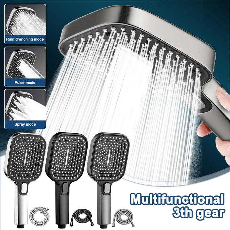 Large Panel High Pressure Handheld Shower Head