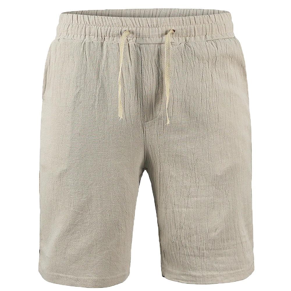 Men's Cotton Linen Shorts Breathable Summer