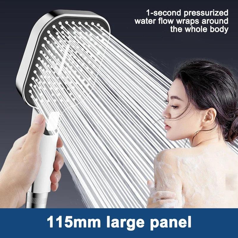 Large Panel High Pressure Handheld Shower Head