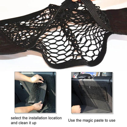 Car Trunk Organizer Net â?? Universal Elastic Mesh Storage Bag
