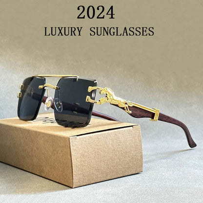 Square Rimless Sunglasses