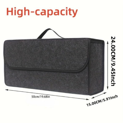 Anti-Slip Boot Organizer – Soft Felt Storage Bag for Car Accessories