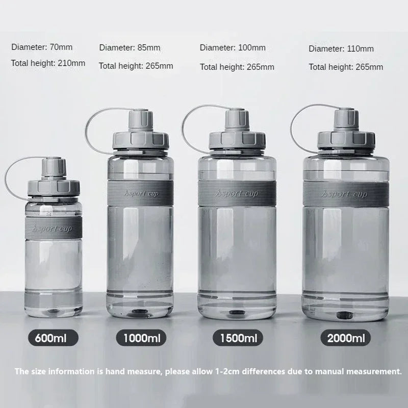 2 Liter Big Water Bottle with Straw
