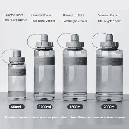 2 Liter Big Water Bottle with Straw