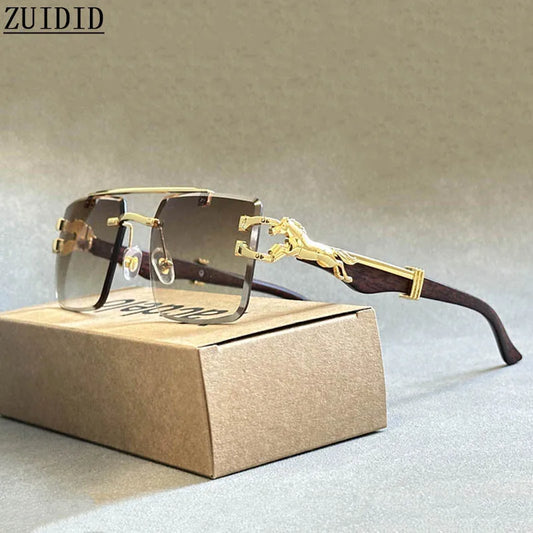 Square Rimless Sunglasses
