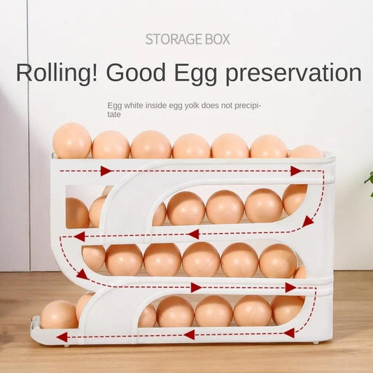 3/4 Layer Automatic Egg Roller Rack – Space-Saving Organizer