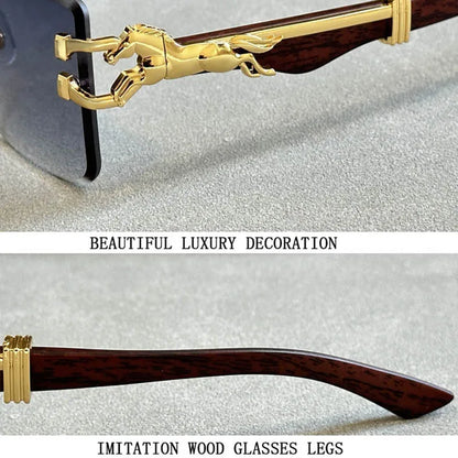 Square Rimless Sunglasses