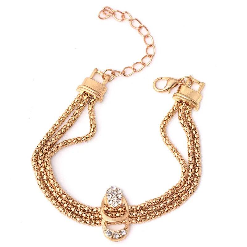 4Pcs Golden Jewelry Set For Women