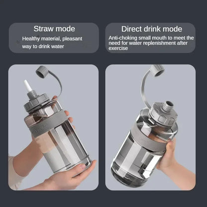 2 Liter Big Water Bottle with Straw