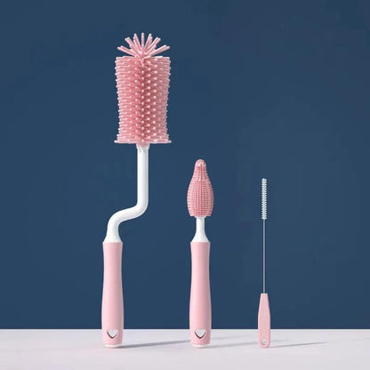 Silicone Bottle Cleaning Brush Set