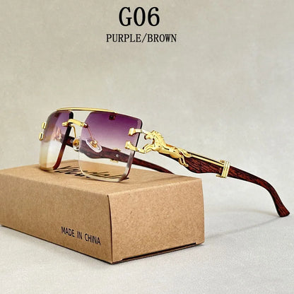 Square Rimless Sunglasses