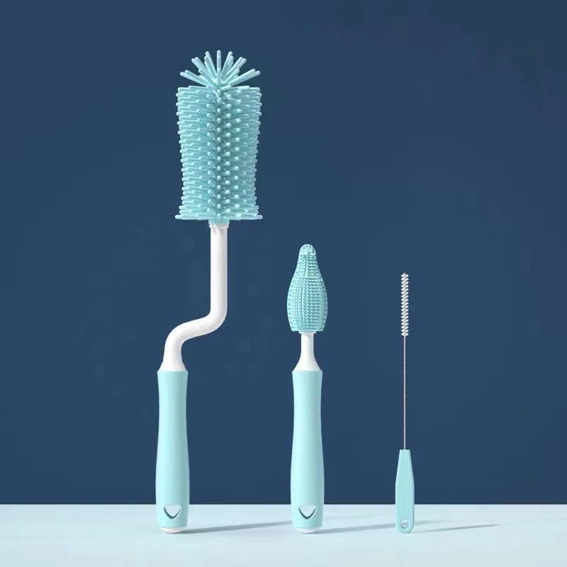 Silicone Bottle Cleaning Brush Set