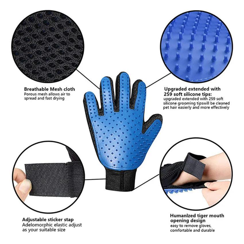 Silicone Pet Grooming Glove for Dogs and Cats