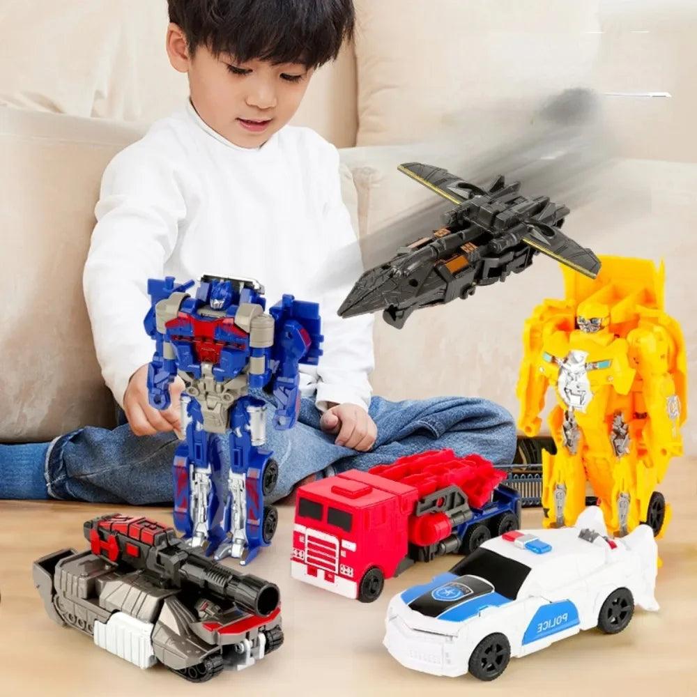 Transformation Toy Robot One Step Deformation Car Action Figure Model Dinosaur Toys for Boys