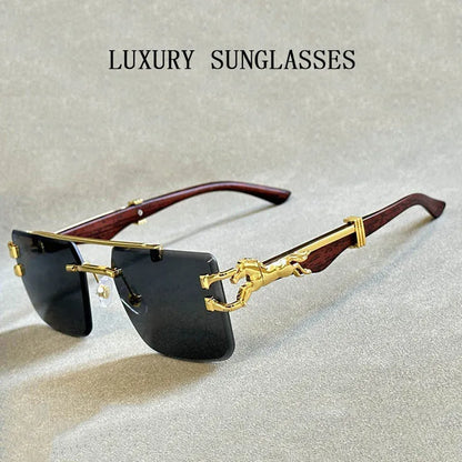 Square Rimless Sunglasses