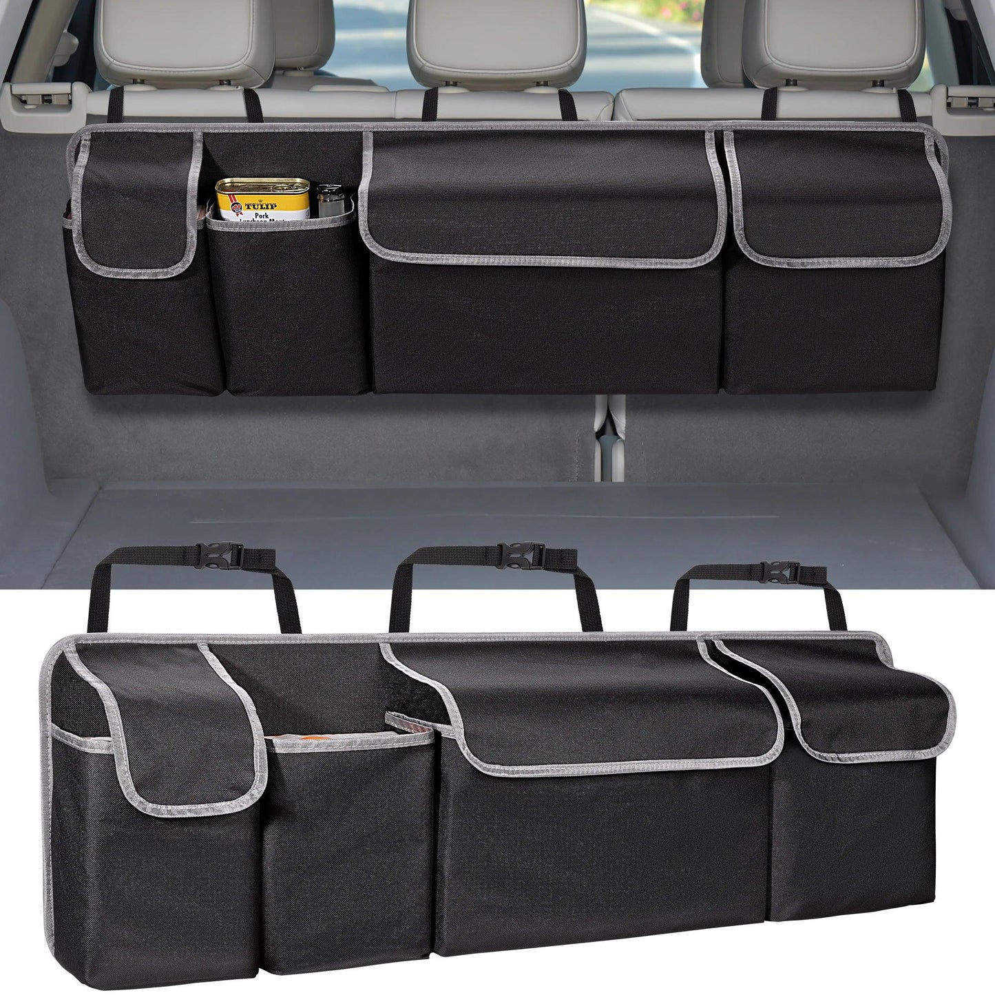 Car Trunk Organizer for SUV Backseat – Upgrade Hanging Storage Bags