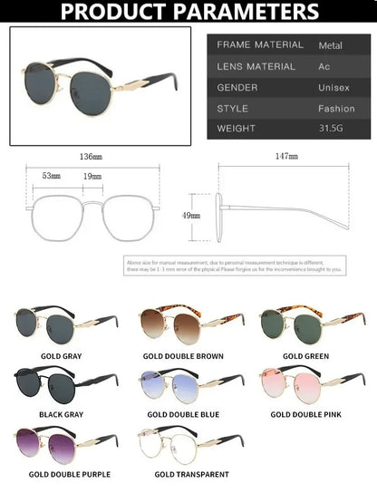 Vintage Round Metal Sunglasses