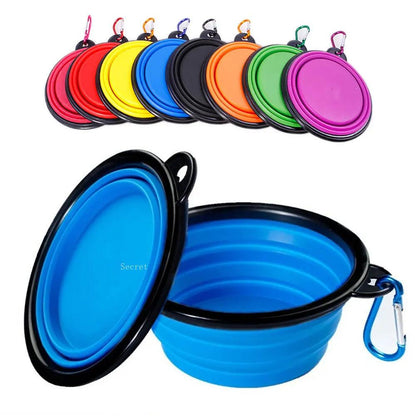 Collapsible Pet Silicone Dog Bowl Portable Folding Supplies