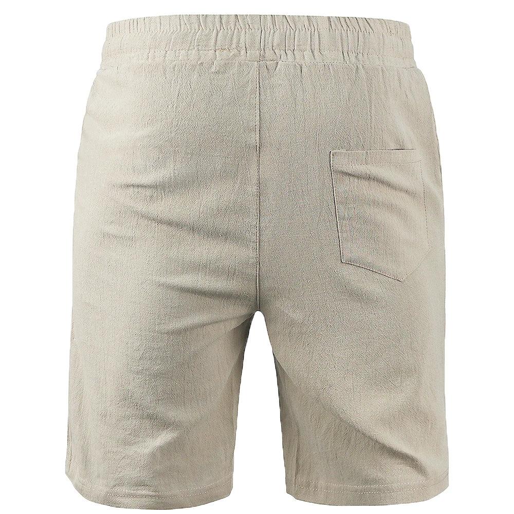 Men's Cotton Linen Shorts Breathable Summer