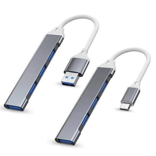 4-Port USB 3.0 Hub – High-Speed Type-C Splitter for PC