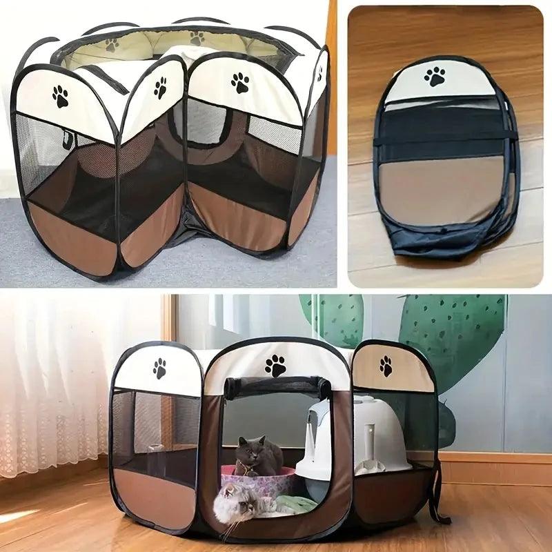 Foldable Cat Maternity Tent Waterproof Pet Fence