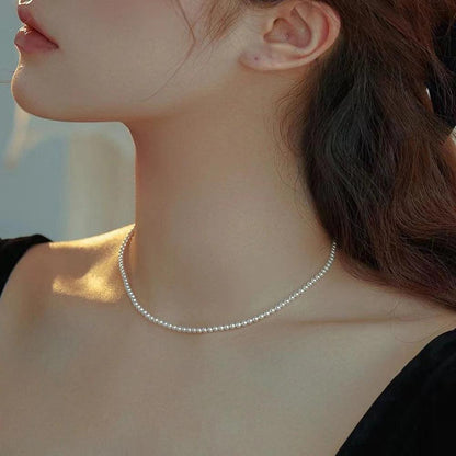 Vintage Pearl Chain Choker Necklace