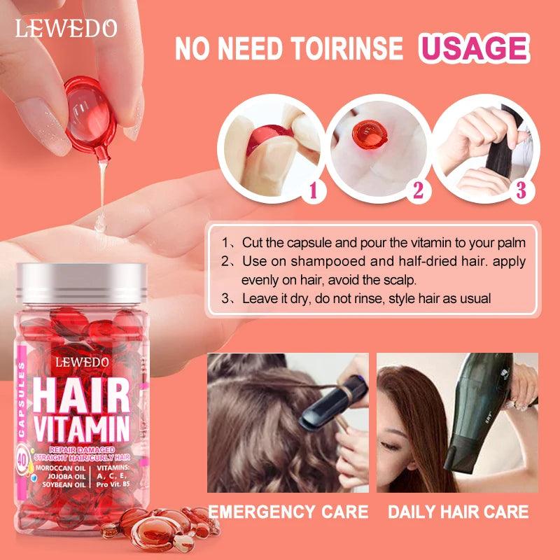 Hair Vitamin Capsules for Repair and Smoothness