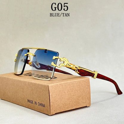 Square Rimless Sunglasses