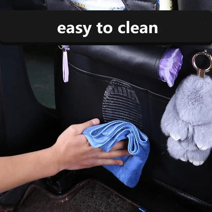 Universal Car Seat Back Organizer Bag – PU Leather Storage Solution