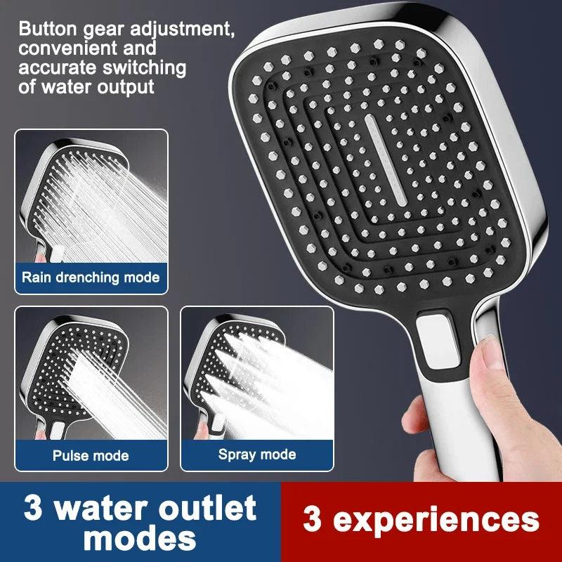 Large Panel High Pressure Handheld Shower Head