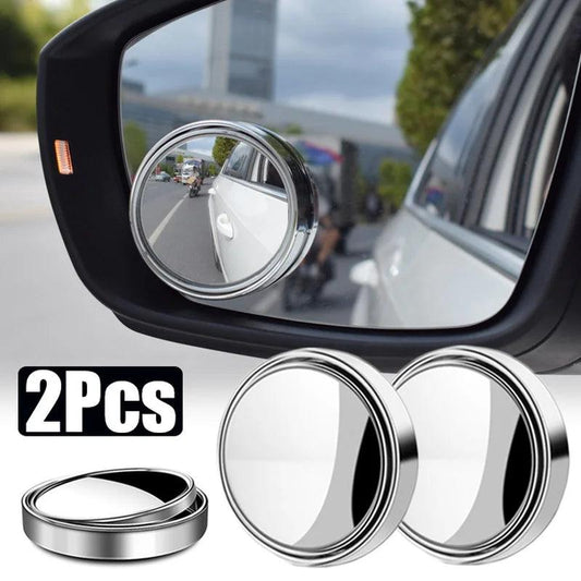 2Pcs 360° Adjustable Blind Spot Mirrors – Wide Angle Convex Car Accessories