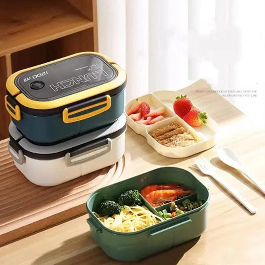 Student Lunch Box Heated Double Layer PP Plastic