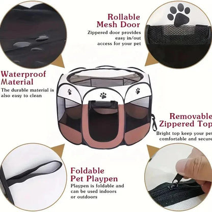 Foldable Cat Maternity Tent Waterproof Pet Fence