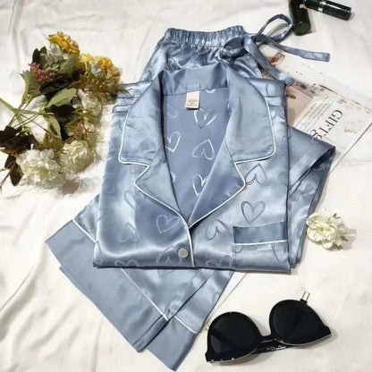 Women's Long Sleeve Pajama Set for Autumn and Winter