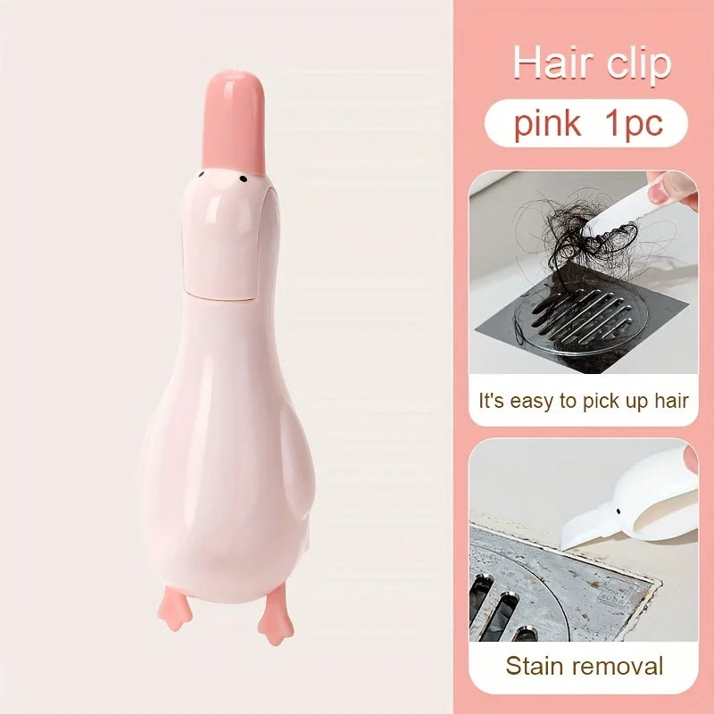 2-in-1 Cute Duck Shaped Double-head Design Cleaning Clip