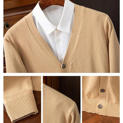 Men's V-Neck Cashmere Cardigan