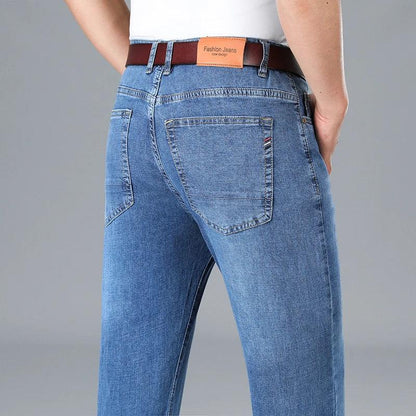 Men's Lightweight Stretch Denim Straight Jeans