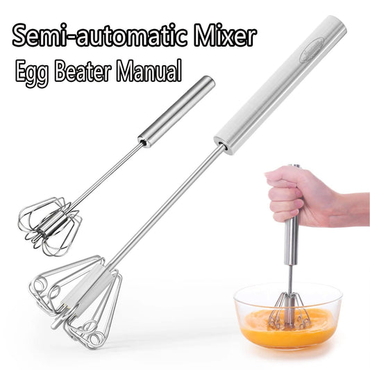 Stainless Steel Semi-Automatic Egg Beater