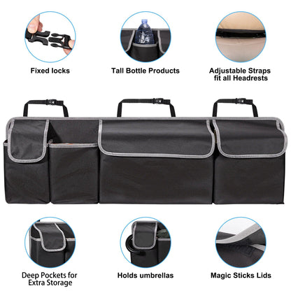Car Trunk Organizer for SUV Backseat – Upgrade Hanging Storage Bags